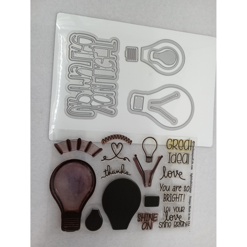 The Stamps of Life Lightbulb2stamp Clear Stamp and Die Set Lightbulb